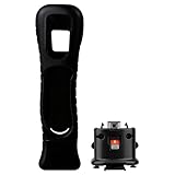 OSTENT Motionplus Motion Plus + Silicone Case Compatible pour Nintendo Wii Télécommande Jeu Couleur Noir