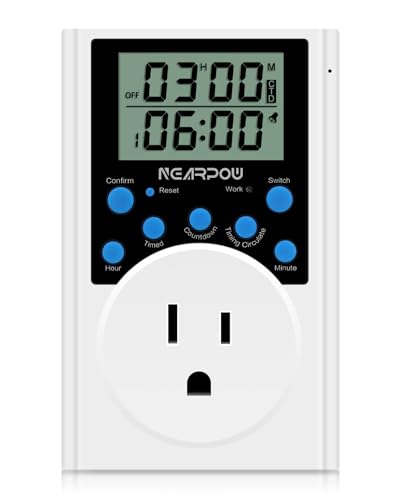 Programmable Timer Outlet for Appliances - Nearpow Infinite Cycle Digital Timer Switch