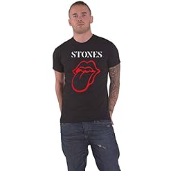 The Rolling Stones T Shirt Sixty Classic Vintage Tongue Nouveau Officiel Homme - Les Beatles, Paul McCartney, John Lennon, RIngo Starr, George Harrison