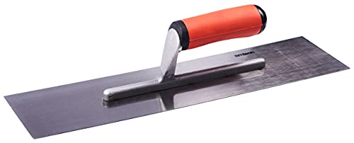 Amtech - Finishing Trowel 400 x 100mm Steel Blade with Soft Grip Handle for Plastering Brickwork and Concrete Finishing
