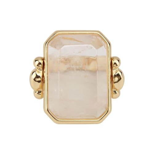 OIDIMS Natural Stone Cocktail Ring for Women Charms Gemstone Dainty