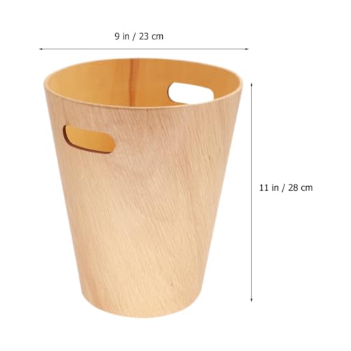 Corbeille à papier de table en bois naturel style japonais