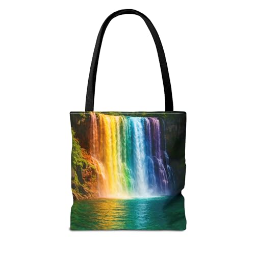 Premium Rainbow Waterfall Tote Bag with Reinforced Stitching2