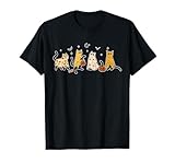 Cute Black Cats in Ghost Costume Women and Men Halloween T-Shirt