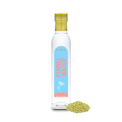 Kashan Natural Fennel Water, Flavour Frappes, Add to Cocktails, Smoothies, Milkshakes and Coffee -Food Grade Baking, Food Flavoring, Beneficial For Health 8.1 Fl Oz (240ml)