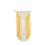 RLoncomix Macrame Wall Hanging Art Woven Wall Decor Cotton Bohemian Chic Macrame Tapestry for Bedroo