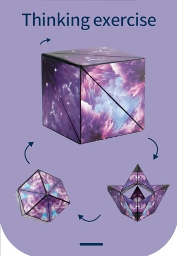 Image of FunBlast Magic Cube Shape Shifting Puzzle Box, 3D Magnetic Fidget Cube, Magic Puzzle Cubes Game Toy, Transforms Into Over 70 Shapes (Random Color and Design)
