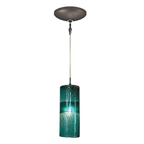 Jesco Lighting Kit-Qap408-Tech 1-Light Low Voltage Pendant And Canopy Kit With Chrome Socket, Teal #TOP1