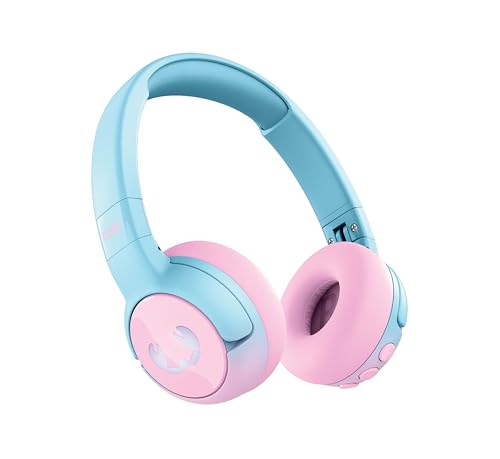 Fresh 'n Rebel Code Junior, Auriculares Bluetooth Inalámbricos para Niños, Sonido Seguro (<85dB), Incluye Cable de Audio y Pegatina, Buddy Beats, Efectos de LED. 48h de reproducción (Cool Candy)