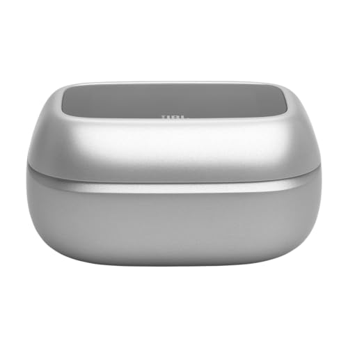 Image of JBL New Live Beam 4 TWS with Smart Charging Case, Hi-Res Audio, True Adaptive Noise Cancelling 2.0, 6-Mic Perfect Calls 2.0, Personi-Fi 3.0, BT 6.0, LE Audio,Auracast, Up to 48H Playtime, IP55, Silver