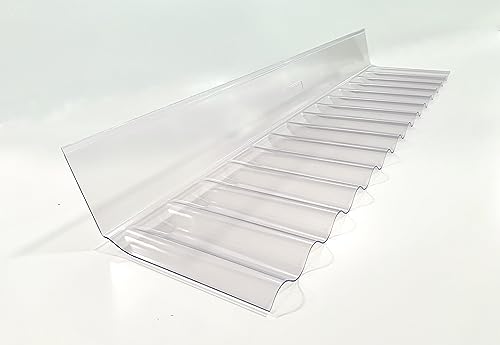 PVC Sinus BIO LINE Wellplatte 76/18 Wandanschluss in glasklar - 100% RECYCLEBAR - PROFI QUALITÄT - Breite: 1106 mm Profilseite