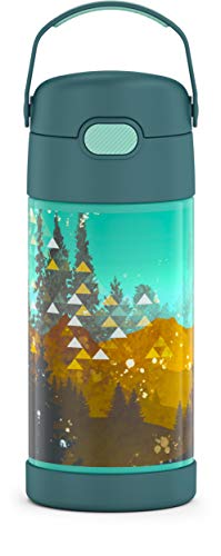 THERMOS FUNTAINER 12オンス ステンレススチール キッズボトル 常緑樹の商品画像（Amazon）