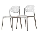 【Ergonomic Design】Dining chairs with leather seat cushion, comfy sponge around the backrest provides waist support, relieve the back pain. Scientifically tested for the golden ratio of distance, the dining chairs can be stored internally when unused without taking up space