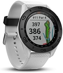 Garmin Approach S60, Premium GPS Golf Watch with Touchscreen Display and Full Color CourseView Mapping, White w/Silicone Band