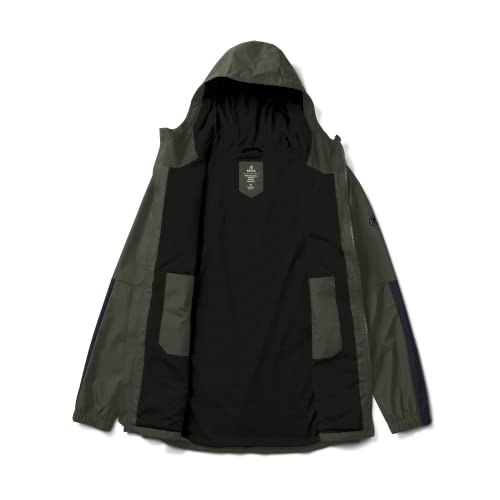 Roark Men's Cascade Rain Shell Jacket, Waterproof Coat with Hood, Dark Military3