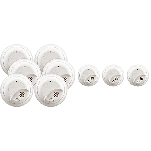 First Alert 9120B Smoke Detector, Hardwired Alarm with Battery Backup, 6-Pack & First Alert 9120B Smoke Detector, Hardwired Alarm with Battery Backup, 3-Pack