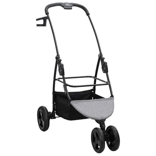 Poussette pliable pour chien gris 78x54x101 cm