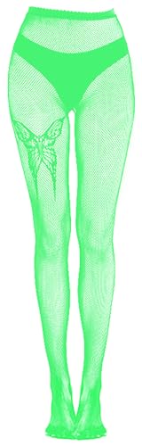 Image of Glow in the Dark Fishnet Stockings, High Waist Sexy Tights Party Stockings for Womens Girls