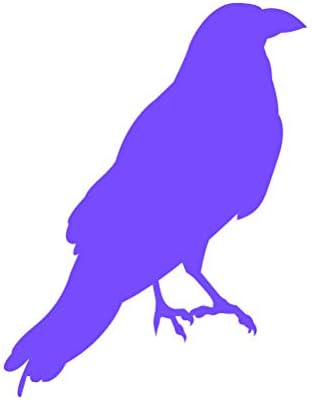 RDW Crow Sticker - Decal - Die Cut - Crow Raven Blackbird - Purple 1.50" x 1.94"