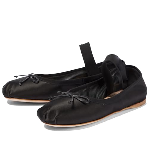 Bow Ballet Flats for Women Round Toe Slip On Ballerina Flats Elastic Strap Casual Comfortable Cute Mary Jane Shoes4