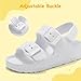Nedaan Toddler Girls Boys Sandals Adjustable Buckle EVA Slipper Sandals With Hook Loop Back Strap