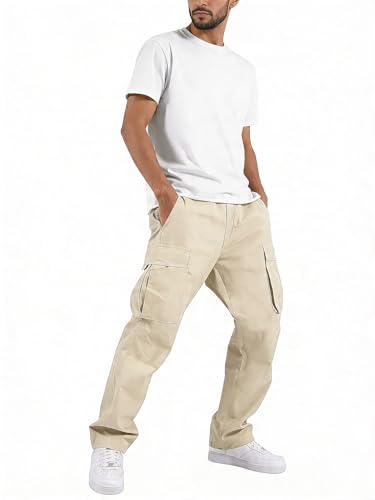Image of Lymio Cargo for Men | Cotton Cargo Pant | Drawstring Waist Pant (Also Available in Plus Sizes) (01-04)
