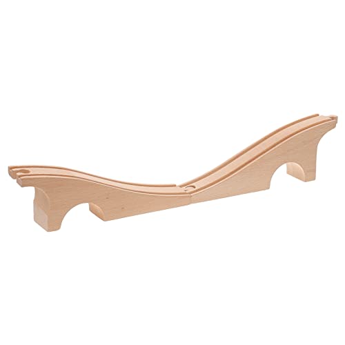 Abaodam 線路のビルディングブロック キッズスーツ 子供の キッズプレイセット 脳のおもちゃ 子供のための 発達玩具 列車シーントラック 線路付属品 の遊び道具 木 Beige