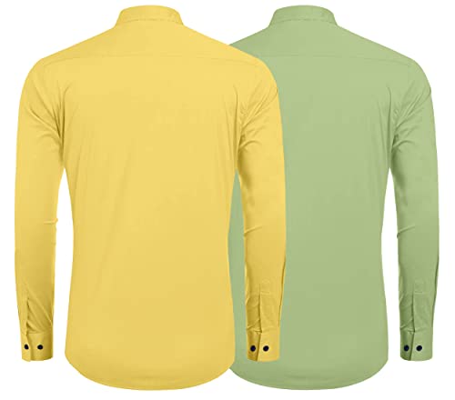 Image of Zombom Men's Regular Fit Cotton Blend Printed Full Sleeve Casual Shirts