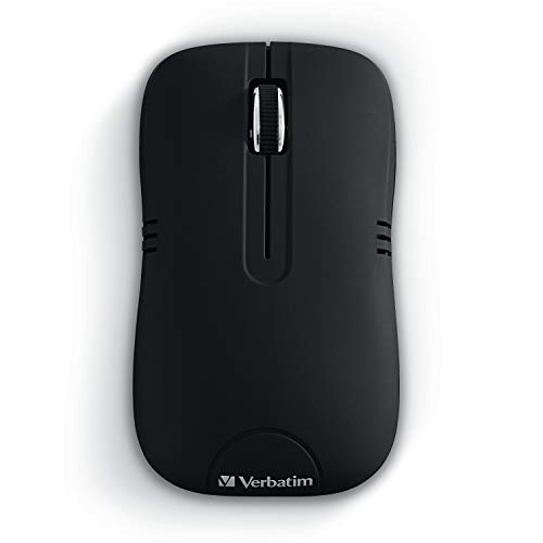 Image of Verbatim Wireless Notebook Optical Mouse, Commuter Series - Matte Black | 2.4 GHz wireless with 1200 DPI and nano receiver for laptops, desktops and travel