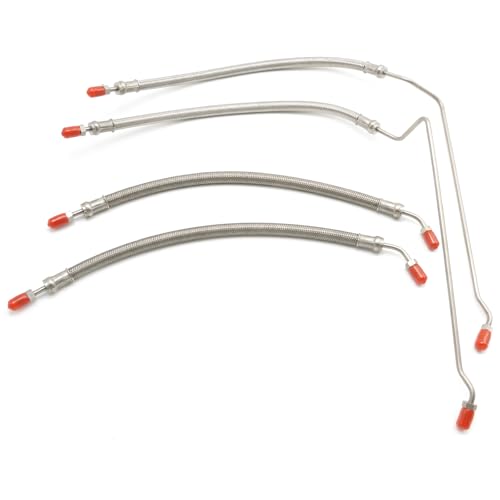 Image of Saihisday 4Pcs 32-864588 Trim Tilt Hydraulic Ram Cylinder Hose Kit, Replacement for Mercruiser Alpha One with Trim Cylinder 15-9 /16 inch, Replaces 32-864589