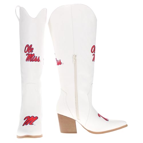 Vaccari Women's Blair Premium PU Leather NCAA Athletics Tall Top Cowboy Boots2