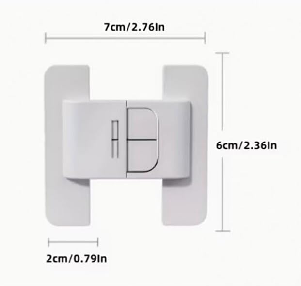 SAFESTORE Buzdolabı Çekmece Dolap Kapağı Bebek Çocuk Güvenlik Kilidi, Beyaz, 7x6x2 cm, 4 Adet - Görsel 5