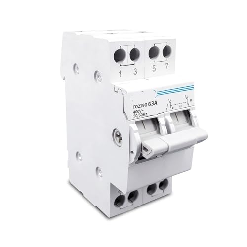 Interrupteur de transfert manuel double alimentation inverseur source tableau électrique 2P 63A - 2