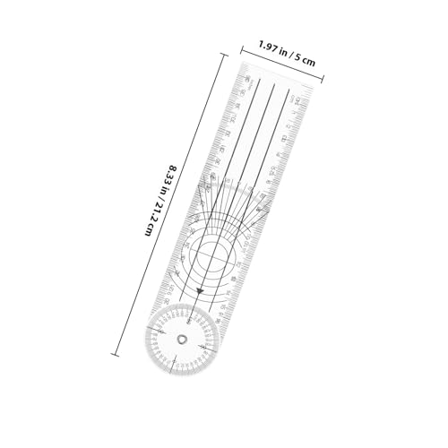 Juego de 4 Goniómetros de Plástico con Brazo Plegable 8 Pulgadas miniatura 2