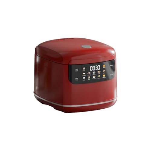 JoFist飯器 小型 ホワイト 2L 一人暮らし向け 微電子式タッチ操作で簡単 IH 圧力技術搭載で、クイック炊き・酵素玄米炊き・おかゆ・蒸し・煮込み・再加熱まで対応 好みの硬度に調整可能で 持ち運びも簡単 (レッド)