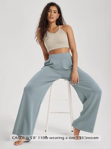 Image of ODODOS Modal Soft Wide Leg Pants for Women High Waist Casual Relaxed Pants with Pockets-27 /29 inch / 31 inch Inseam