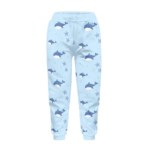 Boys Sweatpants Girls Soft Mid Waist Leggings Sports Pant with Pockets Loose Casual Jogging Bottoms for 4-10Y