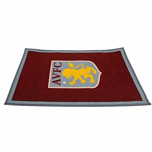 Aston Villa FC Crest Area Rug (One Size) (Claret Red/Sky Blue)