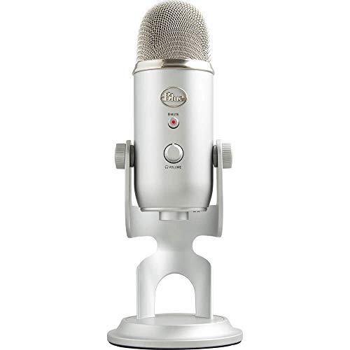 Blue Yeti Condenser Microphone, Silver, Mic + Podcaster Bundle (988-000090)