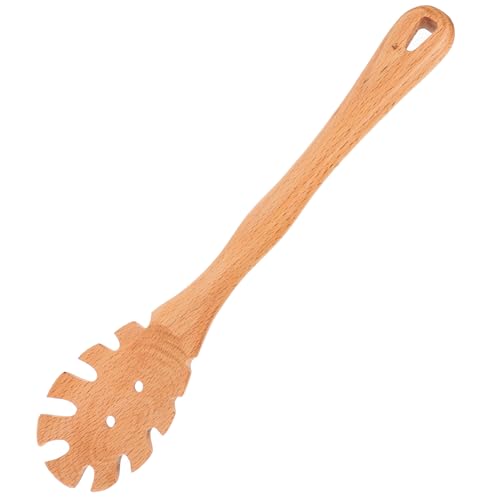 HOLIDYOYO Wooden Spoon Kitchen Strainer Spaghetti Pasta Serving Spoons Noodle Colander Spoon Noodles Colander Fettuccine Noodles Soup Ladle Pasta Strainer Spoon Noodle Ladle Pasta Claw Spoon