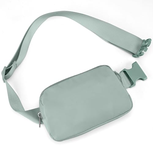 Image of JSJ Mini Fanny Pack for Women & Men,Valentines Day Gifts for Girls Teens Kids Daughter Sister Her,Trendy Stuff Crossbody Bags Cute Everywhere Belt Bags. (Sage Gray)