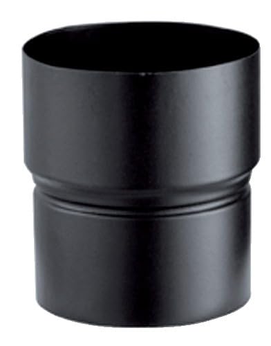 Réduction femelle émaillé 7/10e soudé en continue, diamètre 150/153 mm , noir mat (RAL 9019) Réf. RD150F153BU ENM / 5615