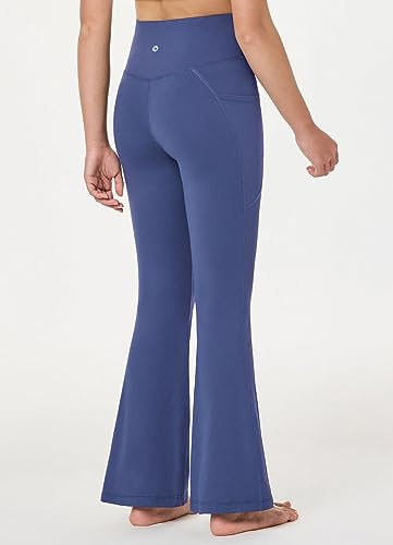 baleaf Girls' Flare Leggings Cross High Waisted Bootcut Yoga Dance Pants Kids Bell Bottoms Leggings with Pockets2