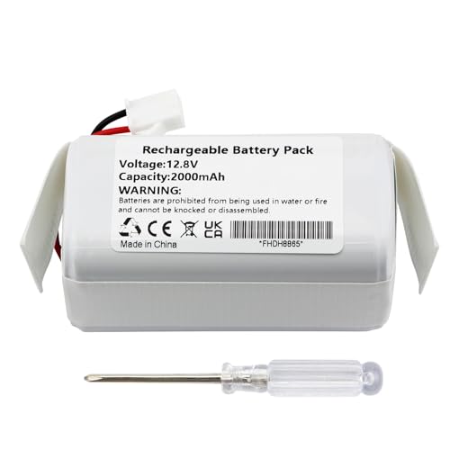 Image of 12.8V 2000mAh Battery Replacement for OKP Life K2 K3 K4 K5 K7 K8 Robot Vacuum, Lefant M201 Pro M210B M210P M213 M320 Robot Vacuum Cleaner IFR-1 18650 4S1P, IFR18650-4S-1P-A2 C465-J5-4S1P Battery Pack