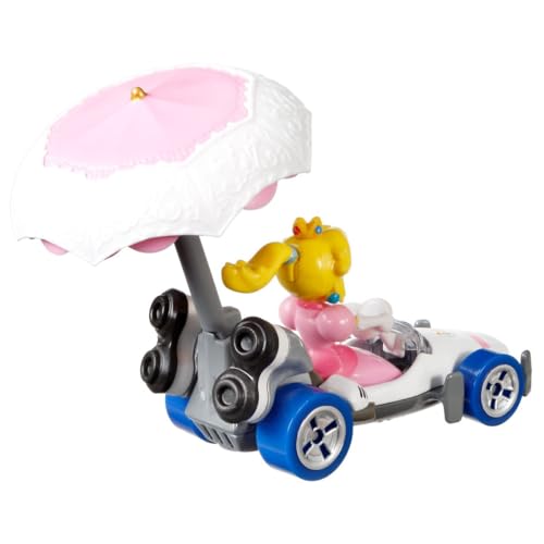 Hot Wheels - Princesa Peach B-Dasher Peach Parasol - Mario Kart Glider - GVD36