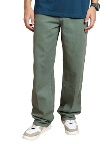 Image of Highlander Men Men's Loose Fit Jeans | Wide Leg | Mid Rise | Cotton | Jeans for Man