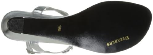 Dyeables Women's Myra Manmade Dress Sandal,Silver Metallic,7.5 D US | Image 3