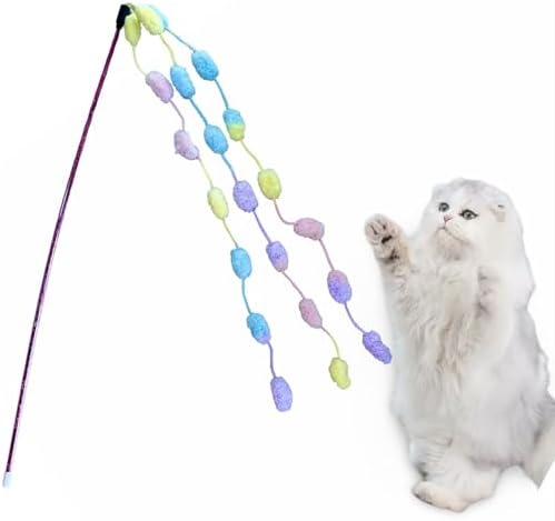 Varinha para gatos Brinquedo Interativo Vara pra Gato Sisal Color...