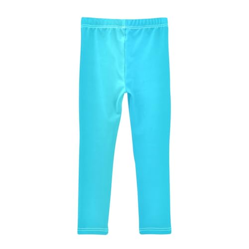 Light Sky Blue Girls' Leggings, Fall Leggings for Toddlers, Comfortable Fabric, Girls Athletic Clothes Sizes 4T2