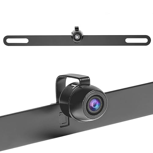 Tirpresmos Car Backup Camera HD Night Vision License Plate Rear View Camera, 140° Wide View Angle, IP68 Waterproof Universal Reverse Vehicle Camera for SUV,Trucks,RV and Pickup -  T09L